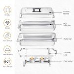 4 Pack 9 Quart Stainless Steel Chafing Dishes