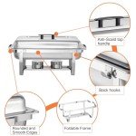 4 Pack 9 Quart Stainless Steel Chafing Dishes