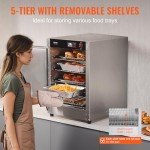 VEVOR 5-Tier Stainless Steel Food Warmer Cabinet