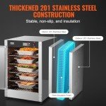 VEVOR 5-Tier Stainless Steel Food Warmer Cabinet