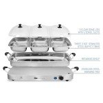Triple Buffet Server with Temperature Control Trays