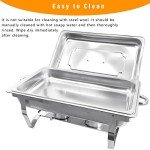 4-Pack Stainless Steel Chafing Dish Buffet Set