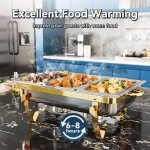 9Qt 4 Pack Chafing Dishes for Events