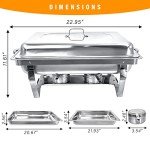 4-Pack Stainless Steel Chafing Dish Buffet Set