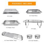 4-Pack Stainless Steel Chafing Dish Buffet Set