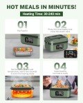 Cordless Electric Lunch Box with Timer & Insulated Bag