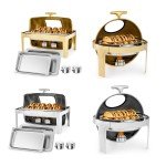 Stainless Steel 8L Roll Top Chafing Dish Set