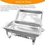 6-Pack Stainless Steel Chafing Dish Set for Catering