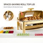 Stainless Steel 8L Roll Top Chafing Dish Set