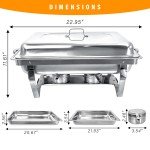 6-Pack Stainless Steel Chafing Dish Set for Catering