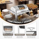 Stainless Steel 8L Roll Top Chafing Dish Set