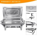 6-Pack Stainless Steel Chafing Dish Set for Catering