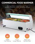 3-Pan Electric Food Warmer Countertop Buffet