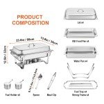 13.7Qt Stainless Steel Chafer Set - 4 Pack