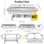 Stainless Steel 8QT Chafing Dish Set - 4 Pack