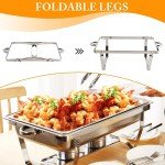 6-Pack Stainless Steel Chafing Dish Set for Catering