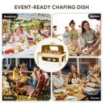 Stainless Steel 8L Roll Top Chafing Dish Set