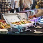 13.7Qt Stainless Steel Chafer Set - 4 Pack