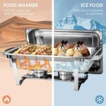 6-Pack Stainless Steel Chafing Dish Set for Catering