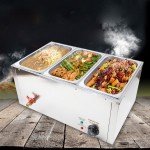 3-Pan 850W Stainless Steel Electric Food Warmer