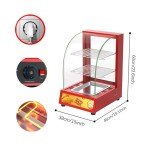 Arc-Shaped Commercial Food Display Case, 3-Tier Warmer