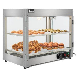 800W Electric 2-Tier Food Warmer Display Case