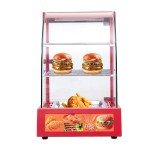 Arc-Shaped Commercial Food Display Case, 3-Tier Warmer