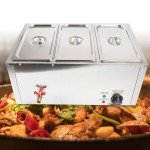3-Pan 850W Stainless Steel Electric Food Warmer