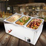 3-Pan 850W Stainless Steel Electric Food Warmer