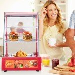 Arc-Shaped Commercial Food Display Case, 3-Tier Warmer