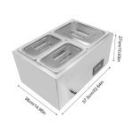 3-Pan Stainless Steel Electric Food Warmer