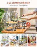 4-Pack 6qt Round Glass-Lid Buffet Chafers