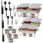 36-Piece Disposable Chafing Dish Buffet Set