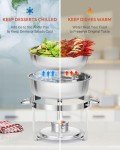4-Pack 6qt Round Glass-Lid Buffet Chafers