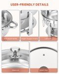 4-Pack 6qt Round Glass-Lid Buffet Chafers
