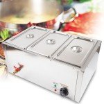 850W Electric 3-Pan Buffet Steam Table