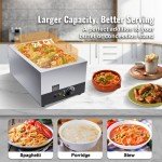 24Qt Electric Buffet Food Warmer - 1200W