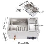 850W Electric 3-Pan Buffet Steam Table