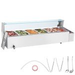 VEVOR Electric Countertop Food Warmer with Glass Shield