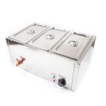 850W Electric 3-Pan Buffet Steam Table