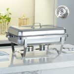 8 Qt Stainless Steel Chafing Dishes - 8 Pack