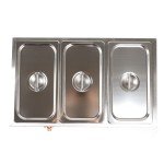 850W Electric 3-Pan Buffet Steam Table
