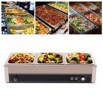 Electric Buffet Food Warmer with 3 Stainless Trays