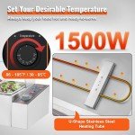 VEVOR Electric Countertop Food Warmer with Glass Shield