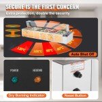 VEVOR Electric Countertop Food Warmer with Glass Shield