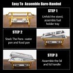 8QT Stainless Steel Chafers - 8 Pack Set
