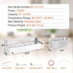 VEVOR Electric Countertop Food Warmer with Glass Shield