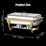8QT Stainless Steel Chafers - 8 Pack Set