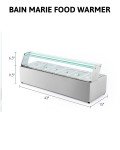 6-Pan Electric Buffet Food Warmer Steam Table