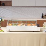 VEVOR Electric Countertop Food Warmer with Glass Shield
